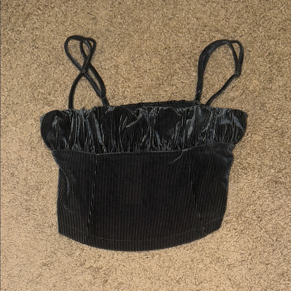 Urban Outfitters Black Ruched Bustier Camisole